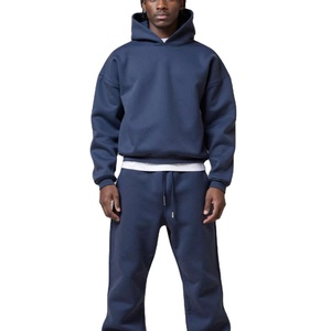 ชุดวอร์มเล่นกีฬาสำหรับผู้ชาย2ชิ้นเอวกลางแบบกำหนดเองแนวสตรีทสำหรับโพลีเอสเตอร์/ สแปนเด็กซ์พลัสไซส์ - Product Image 5