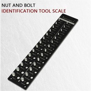 Solid Black Screw and Nut Thread Detector Gauge with Inch-Centimeter Scales Bolt Nut Identifier for Measuring Bolts and Nuts - Product Image 4