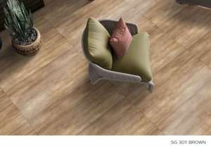 กระเบื้องพอร์ซเลนลายน้ำตาลทันสมัย ขนาดใหญ่ 600x1200 มม. กระเบื้องปูพื้นและผนังคุณภาพพรีเมียม สำหรับตกแต่งภายในและภายนอก - Product Image 5