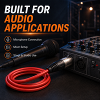 Câbles audio XLR multicolores OEM 3 broches mâle-femelle avec protection anti-tension flexible pour microphones, mixeurs et équipements de scène