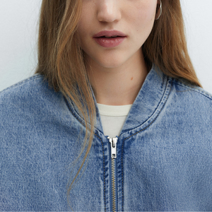 Chaqueta Larga de Mezclilla Tejida para Mujer, Invierno, Exterior, con Botones, Informal, Mezcla de Algodón, Transpirable, Alta Calidad, Logotipo Personalizado, OEM, ODM - Product Image 5