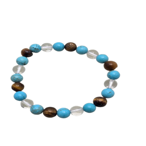 Bracelet en pierre naturelle gravée de qualité supérieure (AAA) de 8 mm, motif tripale, artisanat de pierres précieuses, motif de guérison, vente en gros - Product Image 1