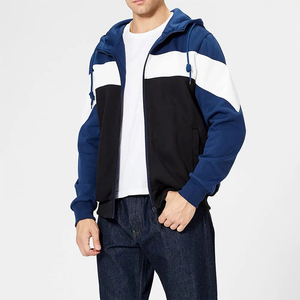 Men's Color Blocking Hoodie Sweatshirt Regular Fit French Terry Casual <b>Zip</b>-<b>Up</b> <b>Jacket</b> with Pockets Autumn Wear Hoodie For Men's - Product Image 5