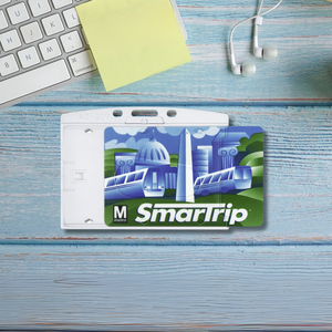 Porta Tarjetas de Crédito Horizontal de PVC Esmerilado, Porta Identificación de Plástico Resistente - Product Image 1