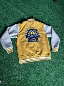 Custom Unisex Coated Varsity <b>Jacket</b> Oversized <b>Baseball</b> with Stand Collar Contrast Sleeves OEM ODM Winter Streetwear - Product Image 6