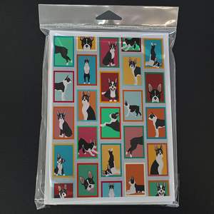 การ์ดเปล่าพร้อมซองจดหมายขนาด5x7การ์ดอวยพร Boston Terrier ขนาด A7 8ใบ - Product Image 3