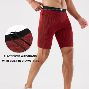 Men's XL Size Elastic Ribbed Workout <b>Tights</b> Quick Dry Gym Fitness Shorts Mid Waist Solid <b>Pattern</b> Breathable Woven Compression - Product Image 6
