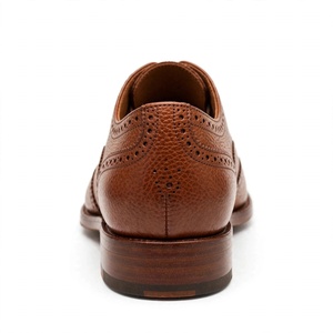 Chaussures en cuir véritable pour hommes à prix abordable, bout pointu, à lacets, couleur unie, pour le bureau et la carrière, toutes saisons, exportées du Bangladesh - Product Image 5