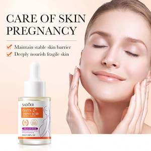 Soins de la peau biologiques SADOER, ensemble de soins de la peau à l'acide aminé <span class=keywords><strong>d</strong></span>'<span class=keywords><strong>avoine</strong></span>, crème, masque hydratant doux, <span class=keywords><strong>lait</strong></span> nettoyant, sérum apaisant hydratant - Product Image 4