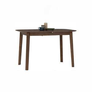 Premium Oval <b>Walnut</b> Extension Dining <b>Table</b> MDF Veneer Top and Solid Malaysian Oak Base in 4-6 Seater KD Design for Home - Product Image 6