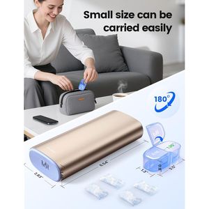 Grande Portapillole Settimanale in Metallo per Viaggi, 7 Giorni, Doppia Protezione AM PM, Contenitore per Medicinali da 2 Somministrazioni al Giorno - Product Image 2