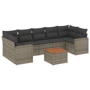 Ensemble de canapés de jardin gris brun foncé - Product Image 2