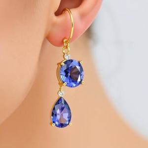 Boucles d'oreilles modernes faites à la main en argent sterling 925 derniers bijoux de mode de conception pour le mariage des femmes - Product Image 2