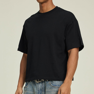 เสื้อยืดทรงหลวมสไตล์สตรีทแวร์สำหรับผู้ชาย ดีไซน์ทันสมัย ตัดเย็บแบบไร้ตะเข็บ ทรงบ็อกซี่ สำหรับผู้ใหญ่ - Product Image 5