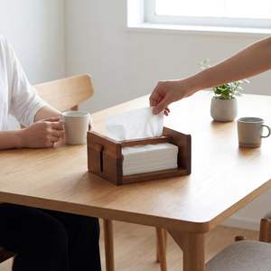 Lot de 2 porte-serviettes de table en bois d'acacia avec barre centrale, distributeur de serviettes pour la maison et la salle à manger - Product Image 5