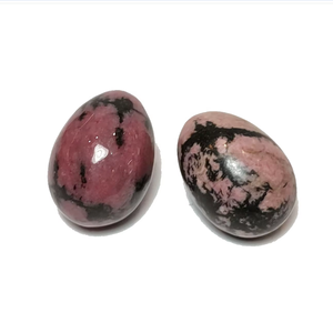 Huevo Yoni de Rodonita Natural, Huevo de Jade Semiprecioso para Protección Energética, Ejercicio Vaginal, Tallado, Feng Shui Directo - Product Image 2