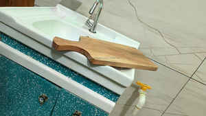 เขียงไม้อะคาเซียทำด้วยมือถาดเสิร์ฟขนมปังชีสขัดมันสำหรับตกแต่ง - Product Image 2