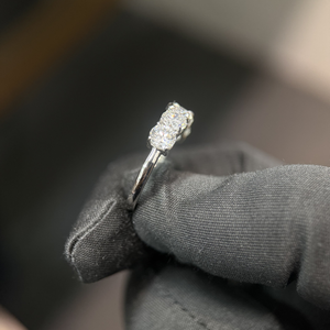 1.25 Ctw Five <b>Stone</b> Round Brilliant Lab Grown Diamond Bezel Setting Ring 14k White Gold IGI Certified Wedding Band for Women - Product Image 3