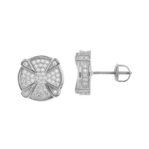 0.60 CT Real Diamond Cluster Stud <b>Earrings</b> | Screw <b>Back</b> White Gold <b>Earrings</b> | Luxury Bridal Fashion Jewelry for Women Everyday - Product Image 3