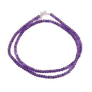 Collar Apilado de Cuentas Pequeñas Hechas a Mano Vintage, Muy Simple, Color Fino, Amatista Natural Facetada, Chapado en Oro, Unisex - Product Image 1