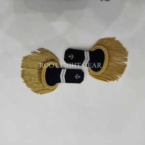 Epaulettes de Lujo Bordados con Hilo Metálico, Accesorios de Uniforme Personalizados para Decoración - Product Image 4