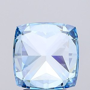 Diamante Cultivado en Laboratorio Certificado por IGI, Corte Cojín Azul Intenso, Claridad VVS2, 3.04 Quilates, Corte Brillante Modificado para Joyería - Product Image 5