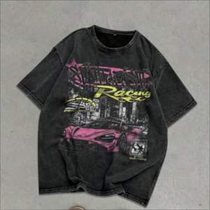 Camiseta de Hombre de Algodón Grueso, Estilo Oversize con Hombros Caídos, Estilo Urbano Vintage, Impresión Personalizada de Primera Calidad, Ropa de Moda Urbana - Product Image 1