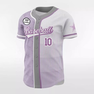 เสื้อเบสบอลปักลายทางว่างเปล่าเสื้อเจอร์ซีย์ทีมพิมพ์ลาย - Product Image 4