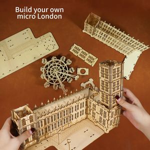 Puzzle 3D in Legno, Kit di Costruzione Fai-da-Te, Modello Big Ben, Regalo di Natale Unico per Arredamento Casa e Orologio da Scrivania Creativo per Famiglia - Product Image 5