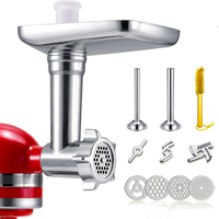 KitchenAid compatibele vleesmolenopzetstuk roestvrij staal food grade niet-gecoate mixeronderdelen vaatwasmachinebestendige vervangingsset
