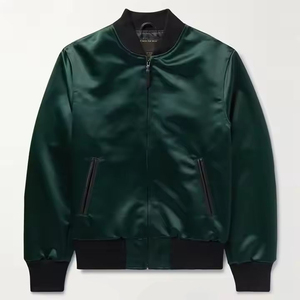 Men Satin Varsity <b>Jacket</b> Fashion College Baseball Satin <b>Jacket</b> Custom Lightweight Outerwear Satin <b>Jacket</b> - Product Image 3