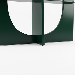 Table basse moderne en bois d'hévéa durable, placage chêne MDF, couleur verte, pour salle à manger, restaurant, décoration intérieure - Product Image 6