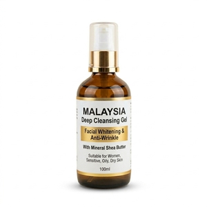 Gel Nettoyant Profond de Malaisie, Blanchissant, Anti-Rides, au Beurre de Karité Minéral pour Femmes, Peaux Sensibles, Grasses et Sèches, 100ml - Product Image 1