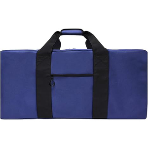 Rolling <b>Wheel</b> Sports Duffle Bag With Telescopic Handle Breathable Shoe Tunnel Large Blue Unisex Gym Duffle Bag - Product Image 1