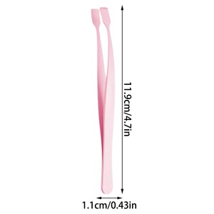 1 Pieza de Pinzas para Cejas BAFA SURGICAL INSTRUMENTS BSI-ET-364 de Acero Inoxidable, Color Rosa, Punta Recta de 11.9 cm, Duraderas y Modernas - Product Image 1