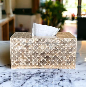 Boîte de papier de soie en nacre de qualité supérieure classique vadrouille boîte à serviettes de travail élégant décor à la maison - Product Image 3