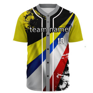 Uniforme de béisbol personalizado, ropa deportiva sublimada, 100% poliéster, transpirable, antibacteriano, de secado rápido, camiseta de softbol. - Product Image 6