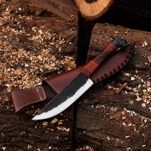 Couteau Seax Viking médiéval forgé à la main en acier au carbone, lame fixe, pour camping, survie, bushcraft, fabrication de logo personnalisé - Product Image 1