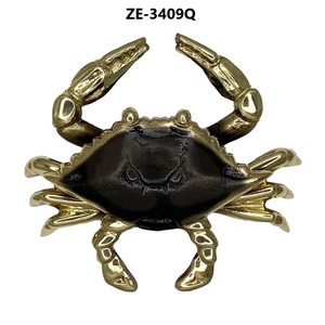 Brass <b>Crab</b> Wall Mount Sculpture Handmade Metal Animal Art <b>Decor</b> for Living Room Contemporary Design - Product Image 6