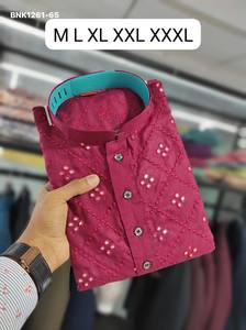 Ropa para festivales, la mejor tela de algodón con bordado y trabajo con espejos, kurta-pyjama de manga larga a precio de mayorista, proveedor de la India. - Product Image 6