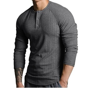 Mens Slim Knitted Full Sleeve Thermal T <b>Shirt</b> Durable Breathable Thermal Waffle Top Knit T-<b>Shirts</b> Hiking <b>Camping</b> Travel Outdoor - Product Image 1