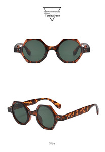 Gafas de Sol con Marco Pequeño y Forma Poligonal para Hombre, Retro, Unisex, Venta al por Mayor, Estilo 2025, Nuevas, con Logotipo Personalizado - Product Image 6
