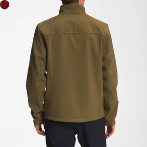 Veste softshell pour homme, col montant, fermeture éclair, coupe régulière, coupe-vent, imperméable, veste de sport décontractée sans capuche - Product Image 6