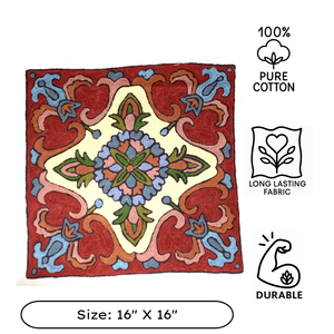 Funda de Cojín Bordada con Hilo de Lana de Cachemira, 16x16, Funda de Almohada de Algodón, Duradera y Sostenible para Hogar, Hotel, Oficina, Vestíbulo - Product Image 3