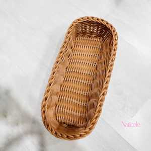 Bandeja de Servir de Bambú Natural y Ratán Tejido con Asas de Correa para Mesa de Centro, Disponible al Mejor Precio - Product Image 1