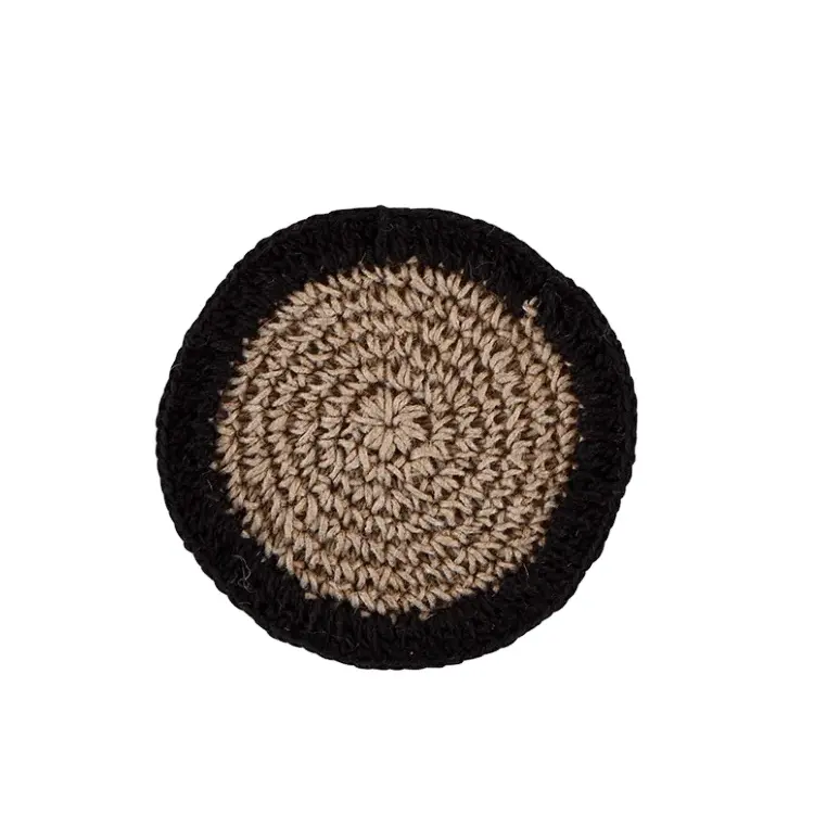 Retro Design 6pc Set Seagrass Coasters/Jute Coaster Mats And Pads (Mix Pom Pom Or Tassel) Handmade For Cup Holders Vietnam