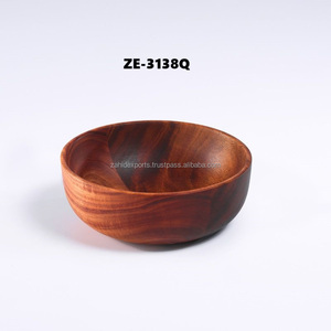 Bol de présentation en bois martelé fait main, écologique, design moderne, centre de table de mariage, fabrication sûre, Zahid Exports India - Product Image 1