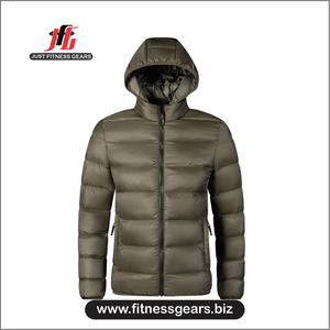 Vestes d'hiver personnalisées pour hommes, manteau matelassé rembourré à capuche, coupe-vent, respirant, fermeture éclair, chaud, en toile matelassée pour garçons - Product Image 4