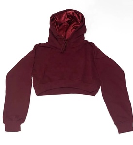 Vente en gros Tech Fleece recadrée Sweat épaissi Femmes Casual Solid Manches Longues Loose Fit Tops Pull Femme Sweats à capuche pour femme - Product Image 5