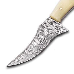 Handmade Damascus Steel <b>Knife</b> Every Day Carry Fixed Blade <b>Bone</b> <b>Handle</b> <b>knives</b> With Leather Sheath Low price Pocket Knifes - Product Image 2